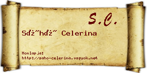 Sáhó Celerina névjegykártya
